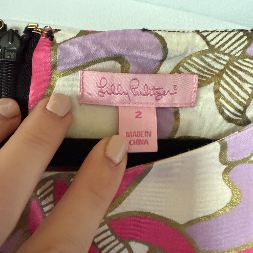 Lilly Pulitzer Black and Pink Dress - Picture 4 of 5